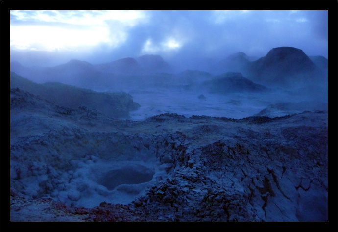 Boiling volcanic mud