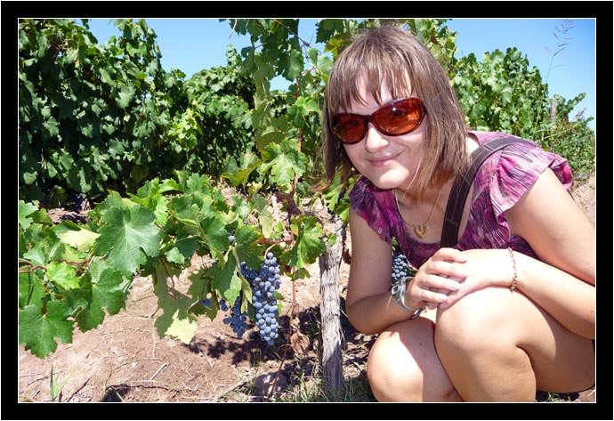 Oksana at one of the vineyards
